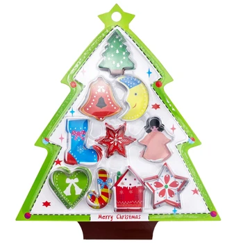 10-gabalas Kalėdų Tema Slapukas Pelėsių Nerūdijančio Plieno Cookie Cutter Bell Slapukas Pjovimo Kepimo Įrankis Cookie Cutter Nustatyti Slapuką, Pelėsių