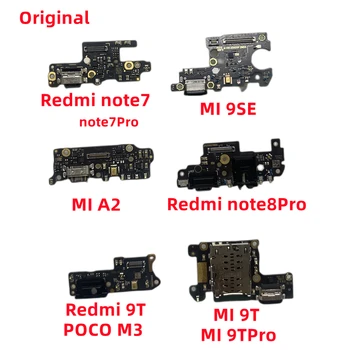 100% Originalus USB Mokestis Už Xiaomi Redmi Pastaba 7 8 Pro A2 MI 9SE 9T POCO M3 Subboard Dokas Plug Jungtis Su Mikrofonu