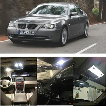18 x LED interjero apšvietimo komplektas BMW 5er E60 sedanas skaitymo šviesa galiniai žibintai klaidų