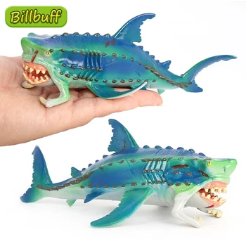 19cm Modeliavimas Kieto Plastiko Jūros Gyvūnų Mutantas Žuvis, figūrėlių, Vandenynų Žuvų Akvariumas Modelio Švietimo žaislai vaikams Dovanų