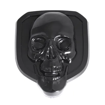 1Pc 3D Blizgus Juodas Kaukolės Galvą Emblema Automobilio Priekinės Grotelės Ženklelis 2013-2018 m. RAM 1500 2500 3500