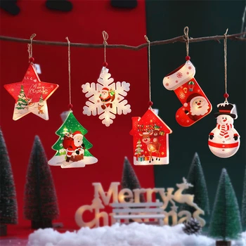 1pc Naujųjų Metų Kalėdų šviesos DIODŲ Žibintai Karolius, Papuošalai Kalėdų Eglučių Papuošalai Apdaila Žibintai Šalies Kabinti Kalėdų Dovanos