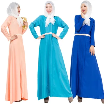 3 Spalvų Moterys Islamo Drabužius Suaugusiųjų Musulmonų Garbinimo Abayas Malaizija Dubajus turkijos Lady Drabužių Ilga Suknelė Mergina