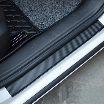 4 gabalai, automobilių durų slenksčio apsauga durų slenksčio nešioti plokštelę, lipdukai Audi A4 B5, B6, B8 A6 C5 C6 A3 A5 Q3 Q5 Q7 BMW E46