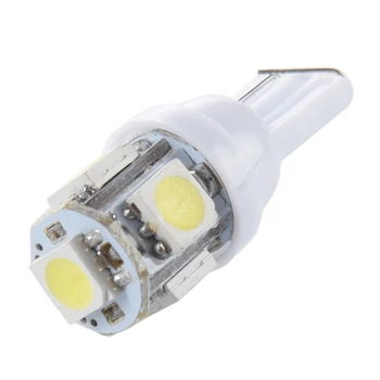 40Pcs T10 194 168 W5W 5 5050 SMD LED Lemputės Xenon Baltas Automobilis užpakalinis žibintas