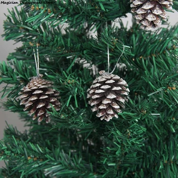 6pcs Modeliavimas Pušies Kankorėžis Kalėdų Medžio Apdaila Pakabukas Darbalaukio Natūralių Apdailos Voverės Lizdas Apdailos, Sodo Kieme Naujas