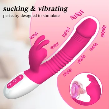 7 Režimai Dildo Sekso Žaislai Moterims, Triušio Klitorio Čiulpti Vibratorius Mielas Vibratorius Moterų Clit Klitorio Gyvis Masturbator