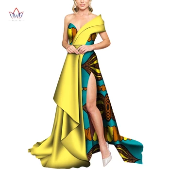 Afrikos suknelės moterims 2022 naujas elegantiškas vieno peties Afrikos Drabužių Mados Dizaino Dashiki Vakare Šalies Vestidos WY7356