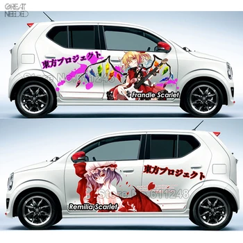 Automobilių Stiliaus Japonų Anime TouHou Project Remilia Flandr Scarlet Vinilo Lipdukas Lipdukai, Auto Kūno Racing Lipdukas ACGN Dažų Plėvelė