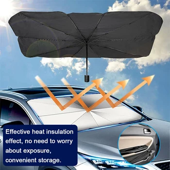 Automobilių Sulankstomas UV Skėtis Automatinis Priekinis Stiklas Izoliacija skėtį nuo saulės, Skėtis Skydelis UV Universalus Vidaus reikalų Automobilių Reikmenys