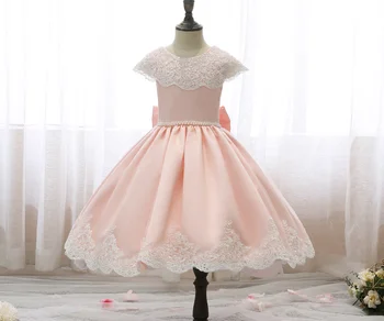 Baby Girl Dress Retro Siuvinėjimo Elegantiškas Nėrinių Žakardo Vestuvių Princesė Mergina Gimtadienio Suknelė Mergina Kūdikių Drabužiai Mergaitėms