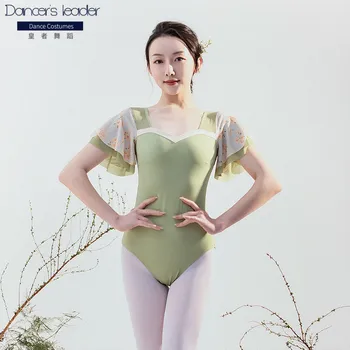 Baleto Šokių Leotard Moterų Mokymo Drabužius Seksualus V-kaklo Gimnastika Leotard Kinų Klasikinio Šokio Grupė Kostiumas