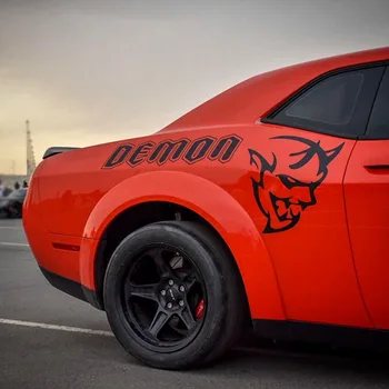Blogis Kietas Stilius Liemens Šoninių Kūno Uodega Demonas Decal Wrap Lipdukas Vinilo Grafikos Reikmenys Dodge Challenger