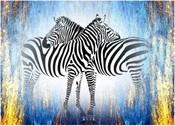 Custom foto tapetai, sienų ir 3 d freskomis Fantazijos zebra juodos ir baltos juostelės abstrakčiai animacinių filmų fone sienos nuotrauka dekoras