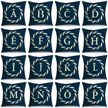 Dekoratyvinis anglų abėcėlės raidė pagalvėlė padengti poliesterio bohemijos geometrinis namų puošybai kėdė automobilių sofos pagalvės užvalkalą fronha