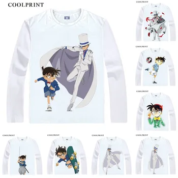 Detektyvas Conan Edogawa Aoyama Goushou Meitantei Conan Anime Cosplay Užsakymą Marškinėliai Bako Viršuje Ilgomis Rankovėmis Įrengtas Mados Spausdinti