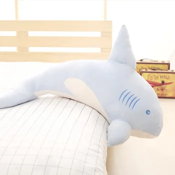didelis pliušinis minkštas ryklys įdaryti žaislas blue shark pagalvę lėlės dovana, apie 90cm 2580