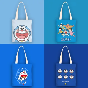 Doraemon Animacinių filmų Ins Mažų Šviežių Drobė Maišelis Rudens ir Žiemos 2021 Moterų Vienos Pečių Paprastas Studentas Klasės Krepšys