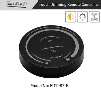 FUT087 Juoda 2.4 G Wireless Touch Tamsos Nuotolinio valdymo pultelis Reguliuoti Ryškumo LED Dimeris Mi šviesos Produktus