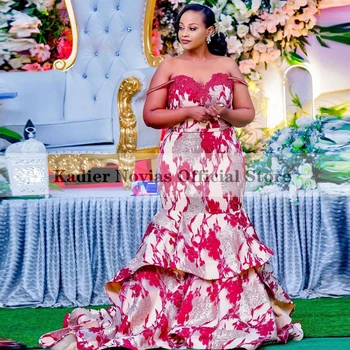Ilgai Afrikos Bordo Aukso Undinė Vakaro Suknelės 2021 Vestuvių Priėmimo Šalies Promenadzie Suknelė, vestidos de fiesta noch