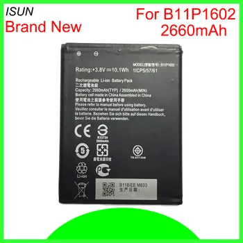 ISUNOO 5vnt/daug 2660mAh B11P1602 Telefonas Pakeitimo Li-ion Baterija Asus Zenfone Eiti 5