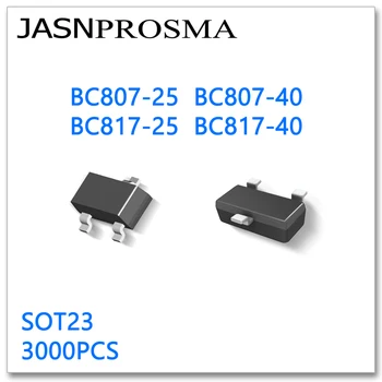 JASNPROSMA BC807 BC817 SOT23 3000PCS BC807-25 BC807-40 BC817-25 BC817-40 PNP, NPN 45V 500mA 0.5 A Pagaminti Kinijoje SOT-23
