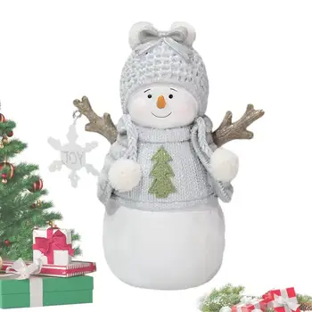 Kalėdų Senį Apdailos Mini Kalėdas Kaime Sniego Dervos Papuošalai Dervos Amatų Statula Namų Stalo Puošyba
