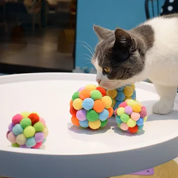 Katė žaislas kamuolys katė savarankiškai ei žaislas vaivorykštė bell interaktyvus kamuolys