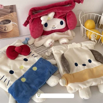 Kawaii Sanrio Saugojimo Krepšys Mielas Hellokittys Mano Melodija Pochacco Animacinių filmų Pliušinis Nešiojamų Saugojimo Pluoštas Kišenėje Žaislų Mergaitėms Dovanų