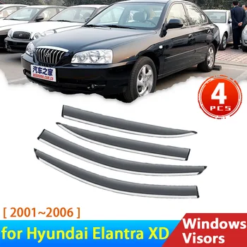 Kreiptuvai, skirta Hyundai Elantra Avante XD Sedanas 2001~2006 Reikmenys, Automobilių Windowa Skydeliai Lietaus Antakių Apsaugai Auto Raštas Dangtis