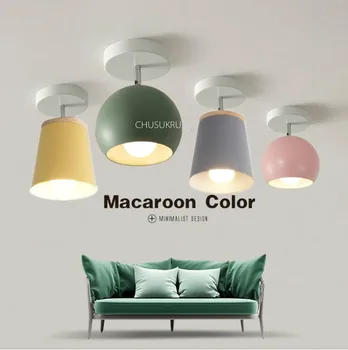 Macarone šviesa koridoriaus LED šviesa šviesa kūrybos šiuolaikinės paprastas spalvos geležies namo apšvietimas