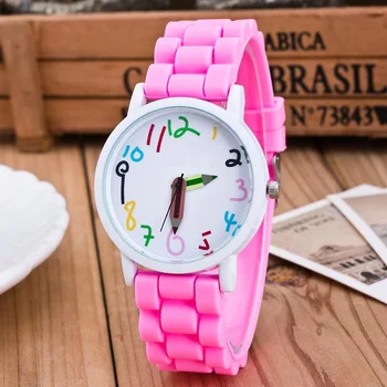 Mados Spalvos Skaitmeninis Pieštukas Adata Žiūrėti Moterų Laikrodžiai Silikono Juostos, Kvarciniai Laikrodžiai Merginos Studentų Žiūrėti Reloj Mujer