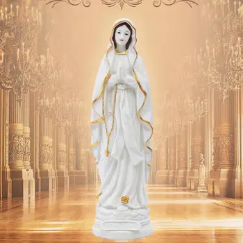 Mergelės Marijos Religinių Skulptūrų Mergelės Marijos Statula Papuošalai Katalikų Religinės Apdailos Dervos Amatų Sodo