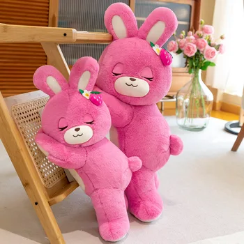 Mielas / Soft / Rabbit Pliušinis Žaislas / Rose Red Braškių Bear Rabbit Pagalvę / Doll / Vaikų Gimtadienio Dovana / Kalėdų Dovana