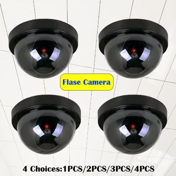 Mini Dome Analoginis Saugumo Kameros Anti-theft kamera Netikrą Kamera, Imituojantys Virtualaus Monitorius Su Raudona Strobe Šviesos home Įmonė