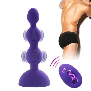 Moterims Analinis Vibratorius, Sekso Žaislai Vibruojantis Analinis Granulės Plug 10 Greitį Prostatos Massager Nuotolinę G-spot Vibracijos