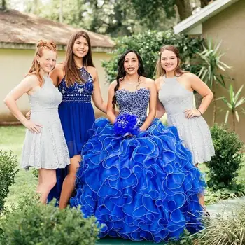 Mėlyna Raukiniai Quinceanera Suknelės Nėriniai Applqiue Organza Saldus 16 Suknelė Chalatas De Soiree Vestidos De 15 Anos Užsakymą Prom Drabužiai