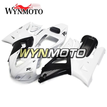 Pilnas Purvasargiai Komplektas Yamaha YZF1000 1998-1999 R1 Metų 98 99 Įpurškimas, ABS Plastikas Kėbulo Motociklą Balta Juoda Plokštės