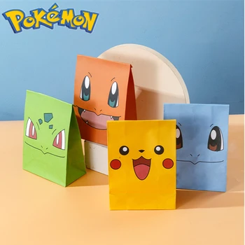 Pokemon Pikachu saldainiai, popierinis maišelis dovanų Kalėdų vaikų žaislai šventė gimtadienį, saugojimo, pakavimo kawaii mielas