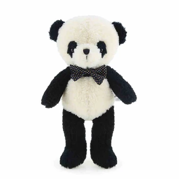 Rankų darbo Panda Bear Pliušiniai Žaislai su Scarft peteliškę Didelis 40cm iškamša Pagalvę Žaislas Kūdikiui Dovanų Permium Panda Minkštas Žaislas