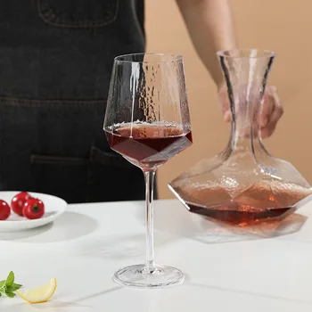 Raudonas Vynas Decanter Kūrybos Raudono Vyno Stiklo Geometrinis Decanter Namų Krištolo, Diamond Šalto Grūdų, Vyno