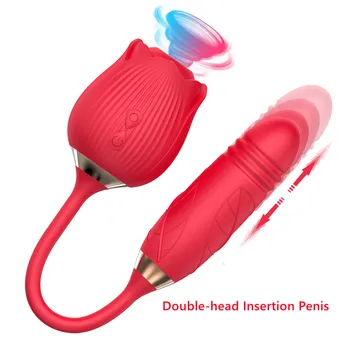 Rose Čiulpti Vibratorius 10 Vibravimo Režimai Clit Sucker Spenelių Blowjob Klitorio Stimuliacija Moterų Masturbacija Sekso Žaislai Moterims