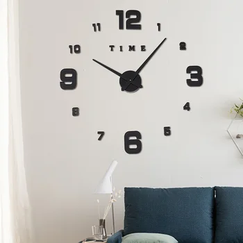 Sieninis Laikrodis Šiuolaikinės Kūrybos Naujus Produktus Apvalus Veidrodis Frameless Išjungti Kambarį Virtuvės Sienos Office Papuošalai Lengva Surinkti