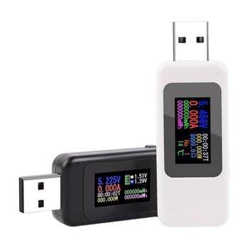 Spalvotas Ekranas USB Metrų Įkroviklis Voltmeter Ammeter KWS-MX18