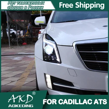 Už Cadillac ATS L Žibintai 2014-2018 m. DRL Dienos Veikia Šviesos diodų (LED Bi Xenon Lemputė, Rūko Žibintai, Automobilių Aksesuaras ATS-L Žibintas