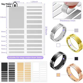Žiedo Dydis Reguliuojanti Medžiaga Silikono Nematomas Lipdukas, Skirtas Prarasti Žiedai Skaidrios Baltos Piršto Žiedo Dydis Resizer Reduktorius Papuošalai, Įrankiai