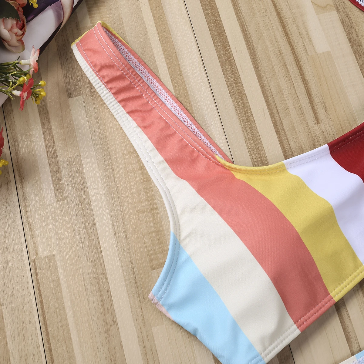 2021Bikini Moterų Spalvinga Dryžuotas Bikini Nustatyti Vasaros Tvarstis Push Up Maudymosi Brazilijos Biquini Nustatyti Moteriški maudymosi Kostiumėliai Paplūdimio Kostiumai Nuotrauka 5