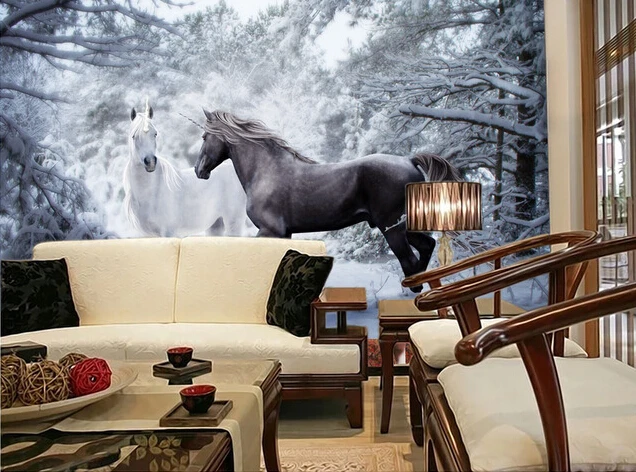 Custom 3D arklių tapetai, juoda ir balta kambarį, TV foną, sienos vandeniui audinio papel de parede Nuotrauka 1