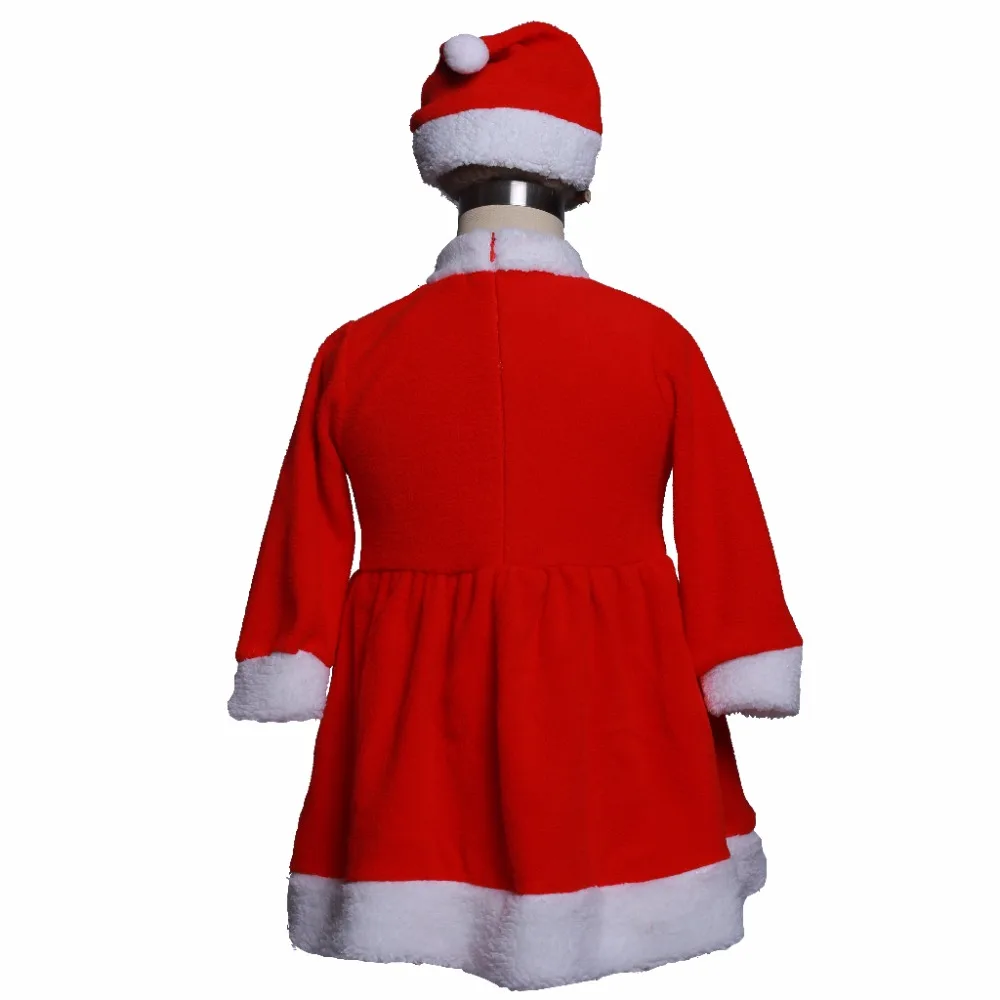 Eraspooky Kalėdų Kostiumas Vaikams Kalėdų Suknelė Mergaitėms 2017 Aksomo Santa Claus Suknelę Ir Skrybėlę Ir Nustatyti Vaikų Kalėdų Šluostės Nuotrauka 2