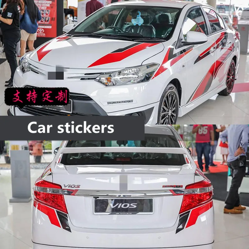 Automobilių lipdukai Toyota Vios asmeninį kūrybos automobilių lipdukai kūno papuošalai modifikuotų lipdukai Nuotrauka 0